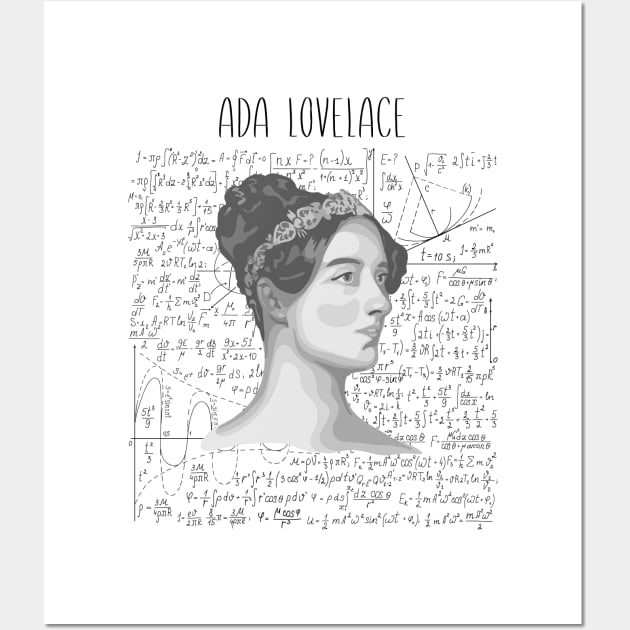 Ada Lovelace Portrait Wall Art by Slightly Unhinged